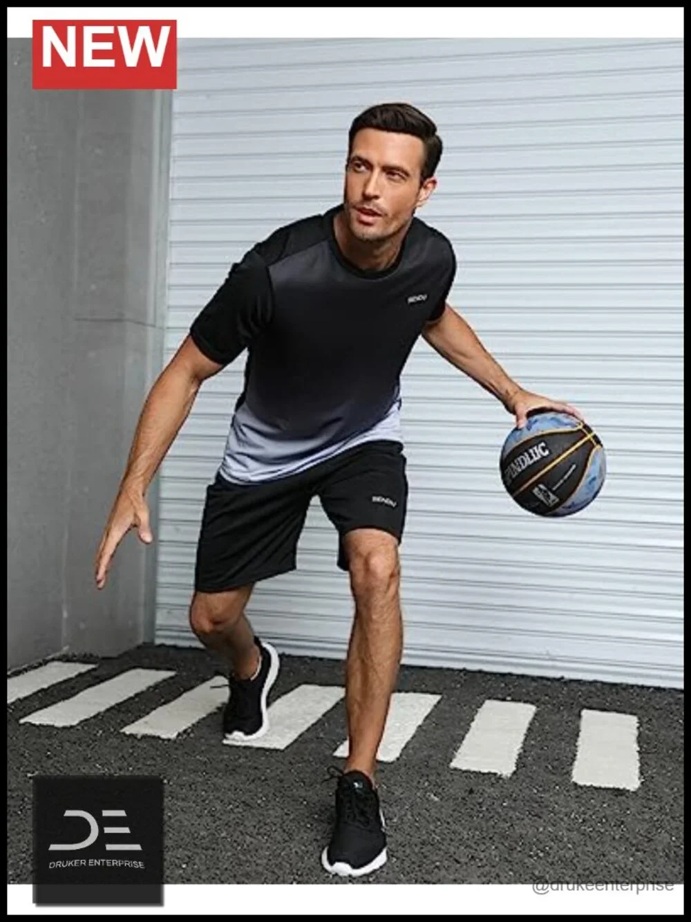 Men's 3-Piece Workout Set Quick-Dry Athletic Shorts & Shirts